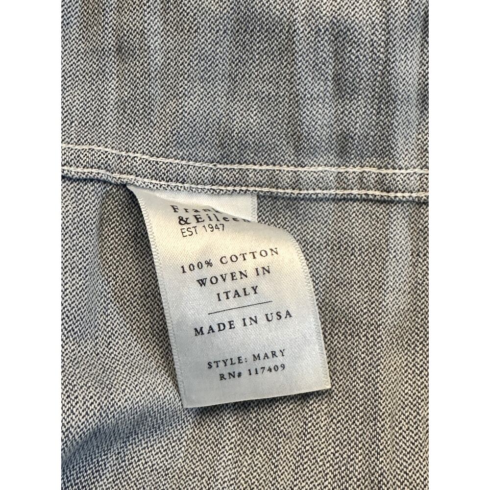 Frank & Eileen Mary Blue Distressed Vintage Button Up Classic Shirt Dress Small - Picture 6 of 6